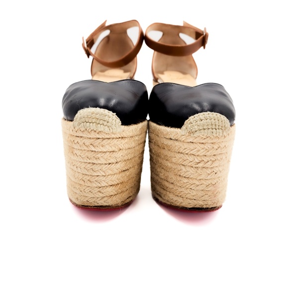 Christian Louboutin Une Plume 140 Ankle Strap Platform Espadrilles Shoes EU 38 - Picture 5 of 8